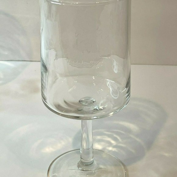 Vintage 1970s Mrs. Albee Victorian Etched Clear Glass 6 Piece Stemware Set - Picture 3 of 6